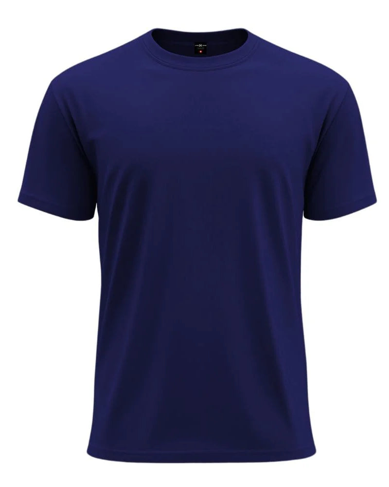Navy Blue Regular T-Shirt Plain