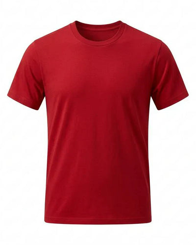 Red Regular T-Shirt Plain