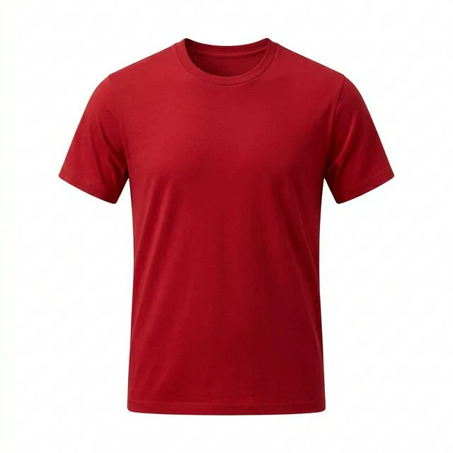 Red Regular T-Shirt Plain