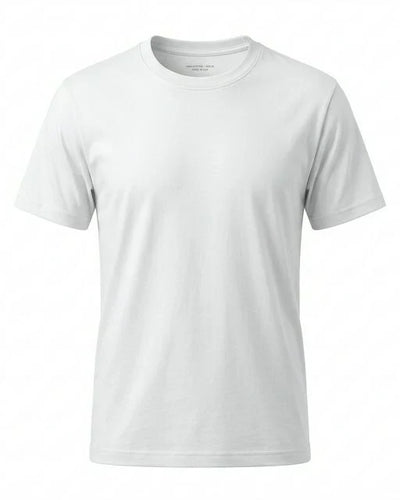 White Regular T-Shirt Plain
